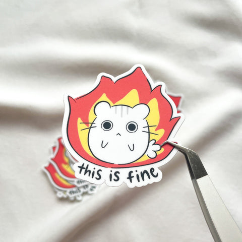 This Is Fine Hami Die Cut